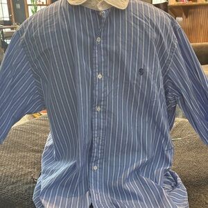 Polo Ralph Lauren Blue and White Striped Shirt